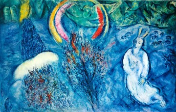 Moïse au Buisson Ardent contemporain Marc Chagall Peinture à l'huile